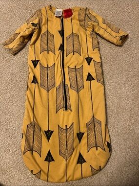 Mustard Yellow Arrow Print Baby Sleep Sack